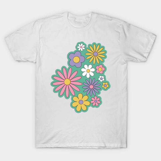 Retro Cartoon Flower Patch